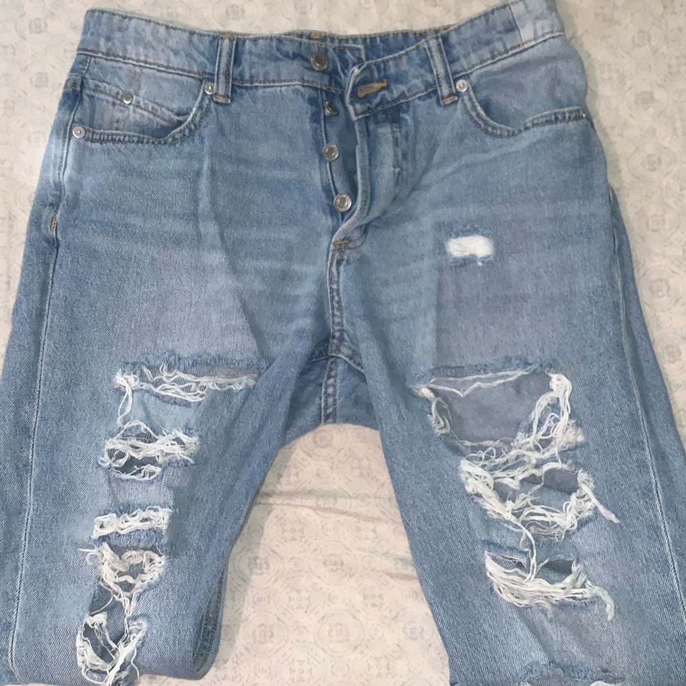 &denim boyfriend jeans